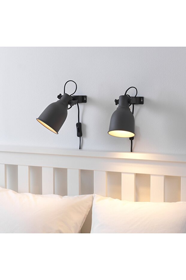 Wall/clamp spotlight, dark grey - 3