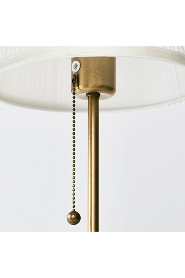 مصباح طاولة، نحاسي/أبيض - 6