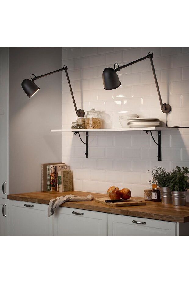 مصباح عمل/مصباح حائط، أسود - 5