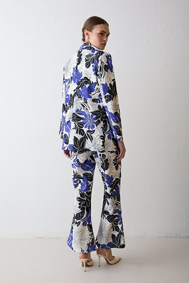 Patterned Jacket Suit 32-2674 - 8