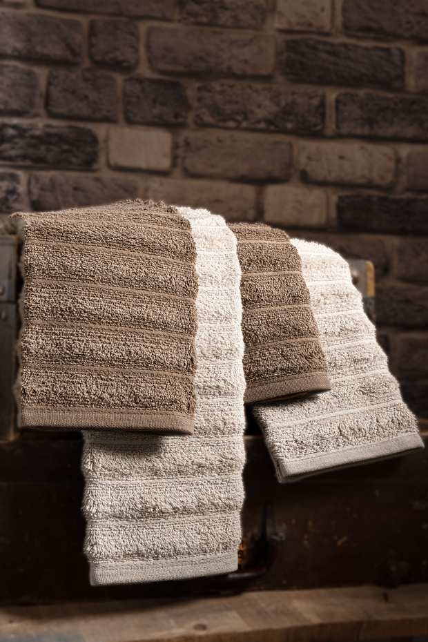 Bubble 4-Piece Bath Towel Set 100% Cotton, Premium Hammam Set (2 Pieces 70X140 - 2 Pieces 50X90)