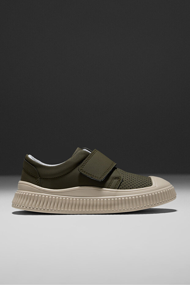 Tonny Black Çocuk Unisex Haki Çocuk Cırtlı Rahat Kalıp Sneaker