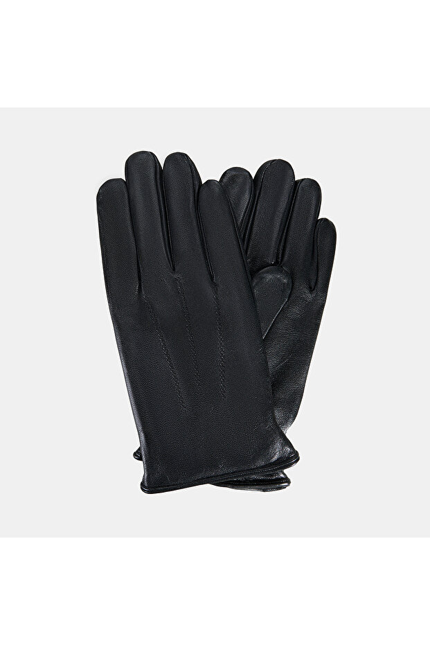 Erkek Siyah Deri Eldiven - 2