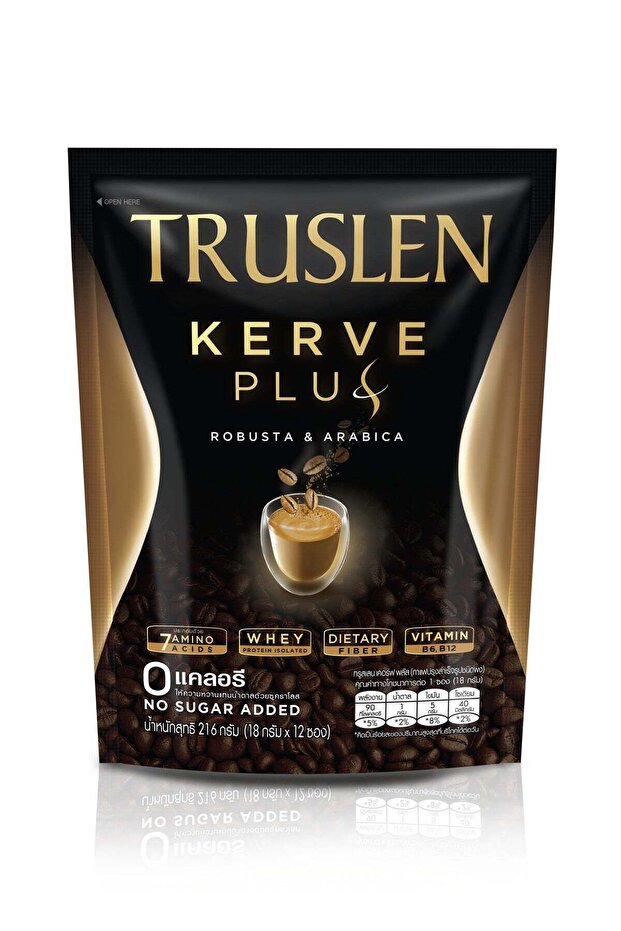 Kerve Plus – Premium Robusta & Arabica Coffee (12 Sachets x 18g)