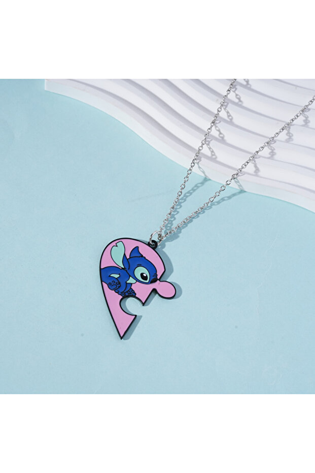 قلادة مرقعة بتصميم زوجين عاشقين - 2