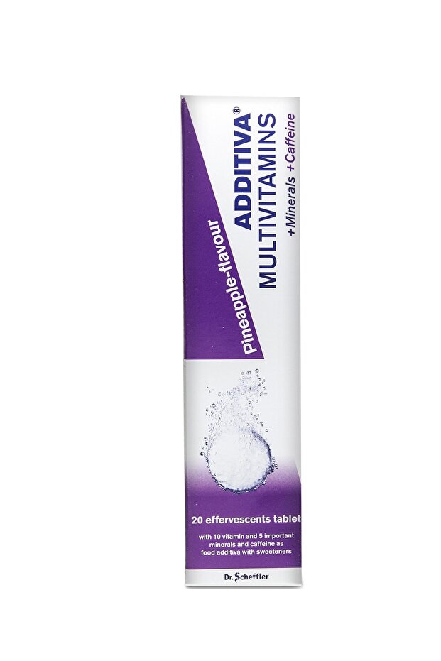 ADDITIVA MULTIVITAMINS, MINERALS AND CAFFEINE EFFERVESCENT TABLET 20'S