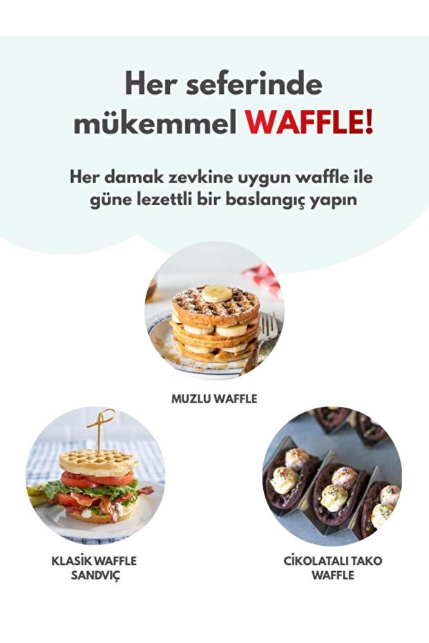 Wp-Mk03 Mini Waffle Machine Red Diameter 12cm - 6