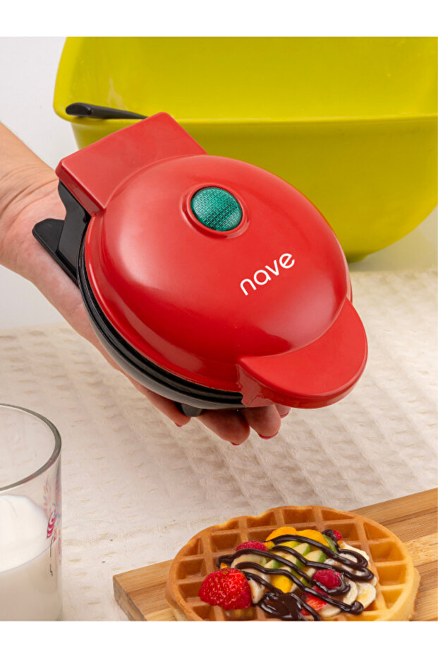 Wp-Mk03 Mini Waffle Machine Red Diameter 12cm - 3