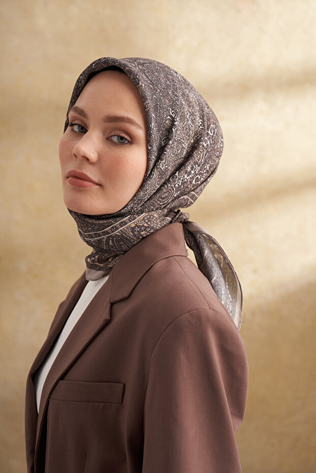 Floş Viscos Vintage Pattern Scarf