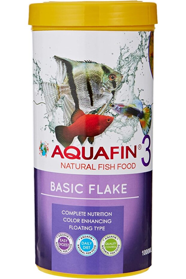 3 NATURAL FISH FOOD BASIC FLAKES 1000 ML