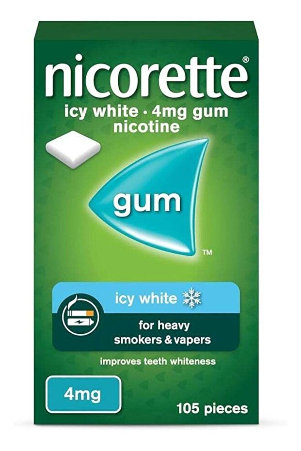 Nicorette Icy White - 4mg - Gum, 105 Pieces