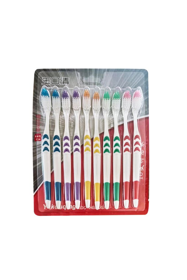 10 pcs white Adult White Moon Soft Toothbrush Set, Travel, Family Life, Five Colors, Deep Teeth Clea