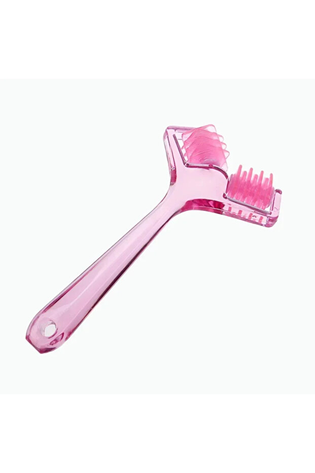 Pink 1pc Portable Double Roller Facial Massager for Lifting and Relaxing Muscles, Cheeks & Jawline S