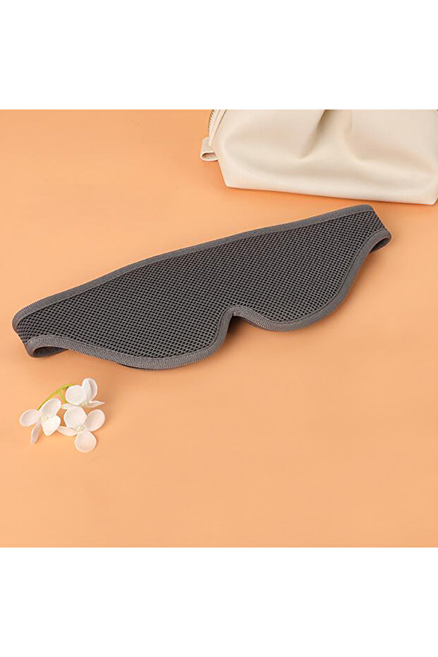 Dark gray 3D Sleep Eye Mask 100% Blackout Sleeping Mask Zero Eye Pressure Adjustable Eye Cover for W