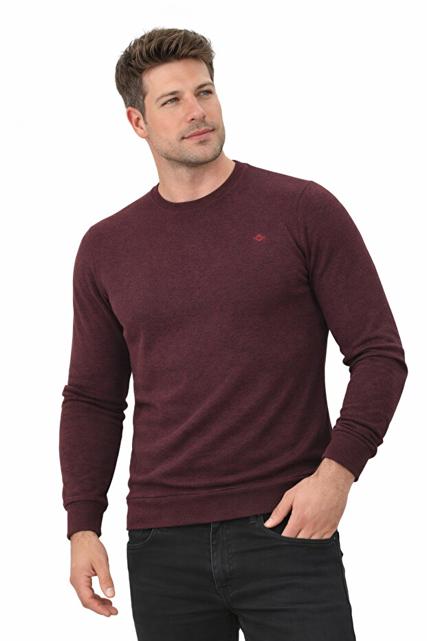 Men's Cotton Crew Neck Cuffed Thessaloniki Fabric Quality Long Sleeve Sweatshirt