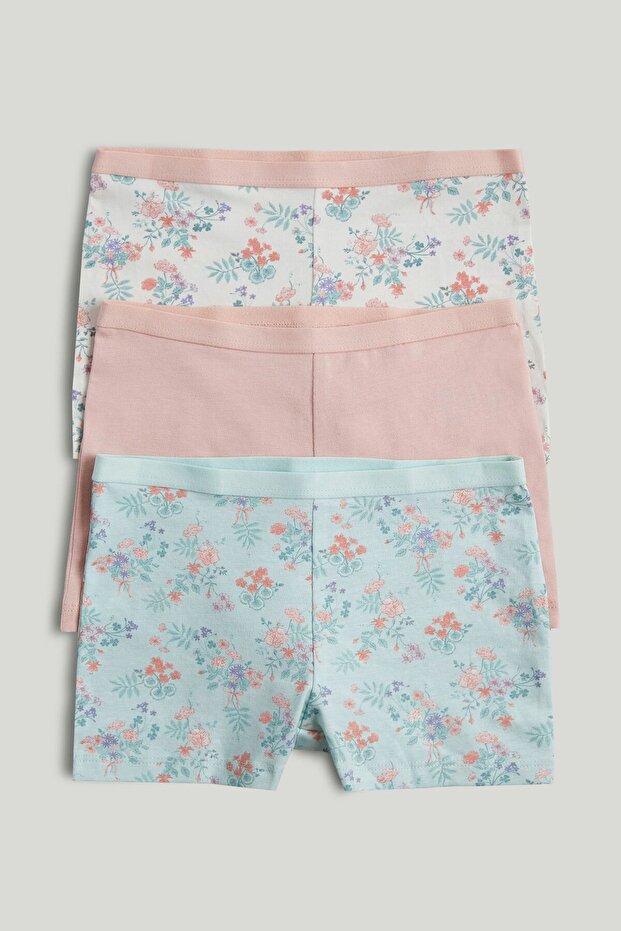 3 Pack Floral Short Briefs