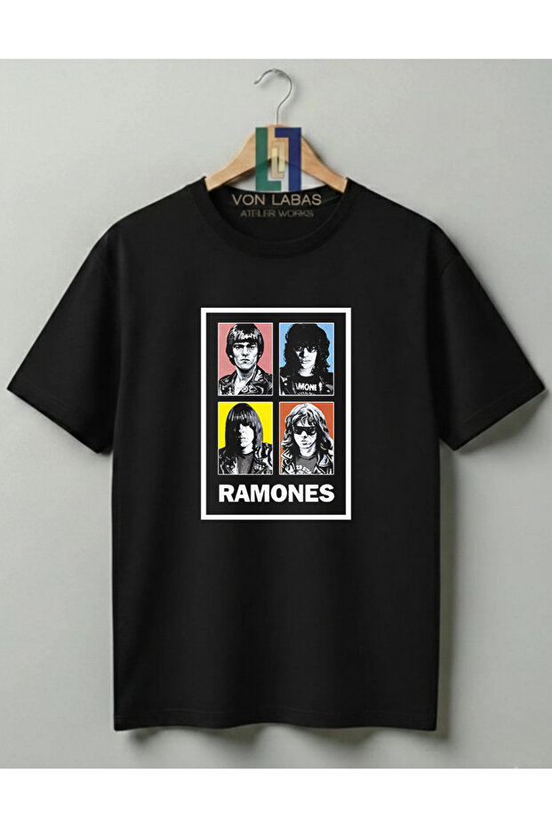 Ramones Retro Rock Band Design Premium 100% Cotton Unisex Tshirt