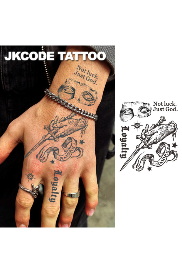 Herbal Halloween Tattoo - Cool Graffiti Style Sketch Tattoo - Mysterious Ball Mask Tattoo - Gothi...