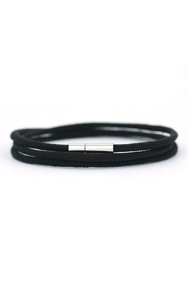 black Unique Men Bracelet With A Grade 3mm String 3 Layer Multiple Colors Available Leisure Versatil