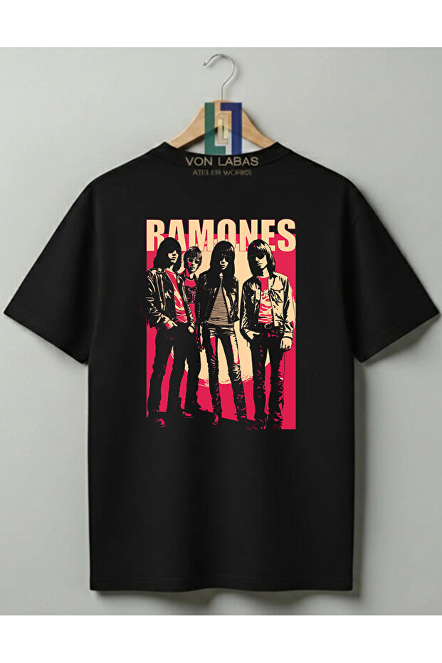 Ramones Retro Rock Band Design Premium 100% Cotton Unisex Tshirt