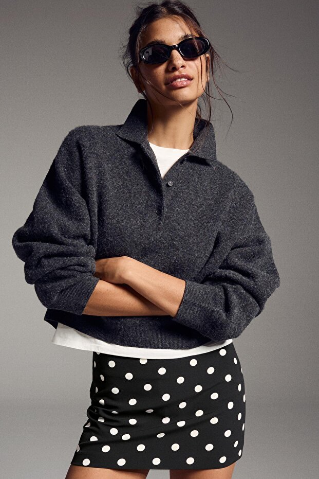 Mini tokalı şort etek - 1