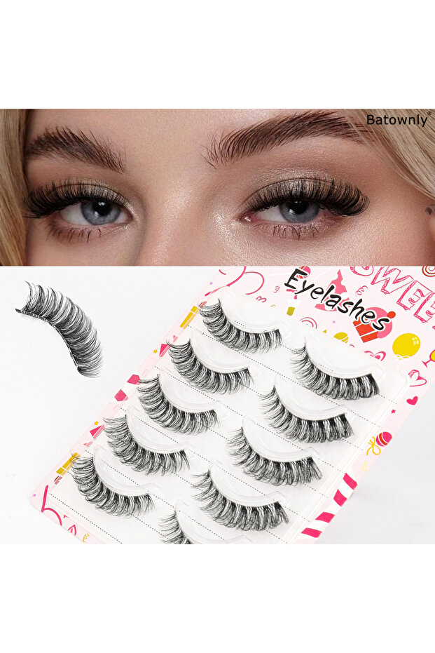 SHS-006D 5 Pieces of 3D Fluffy False Eyelashes with Natural D Curls for The Best Look