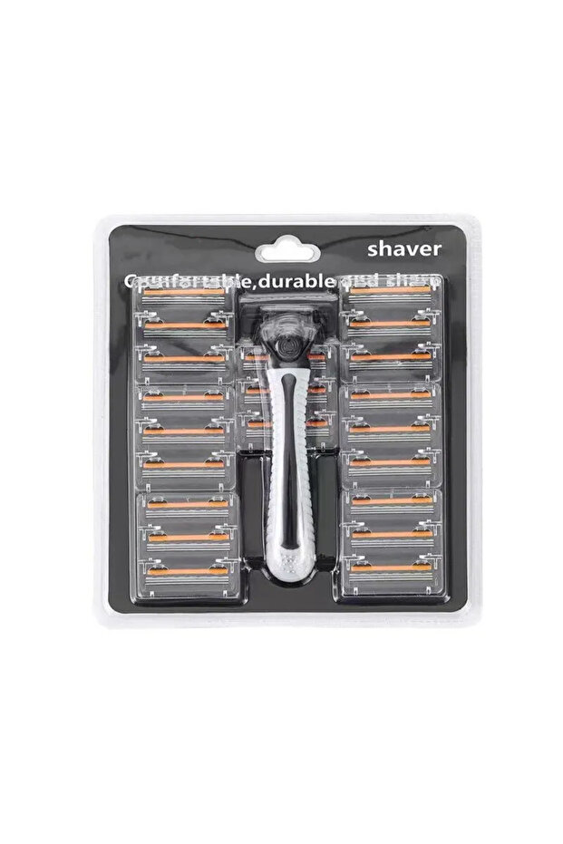 C517-orange Shaver Brand New Design Men Razor Shaving Two Layer Shaver Reusable Razor Imported Blade