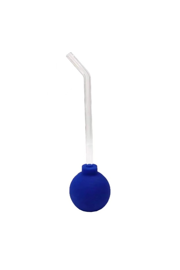 15 degrees Blue 15/90 Degrees Long Glass Tube Tonsil Stone Remover Tool Suction Ball Manual Style Cl