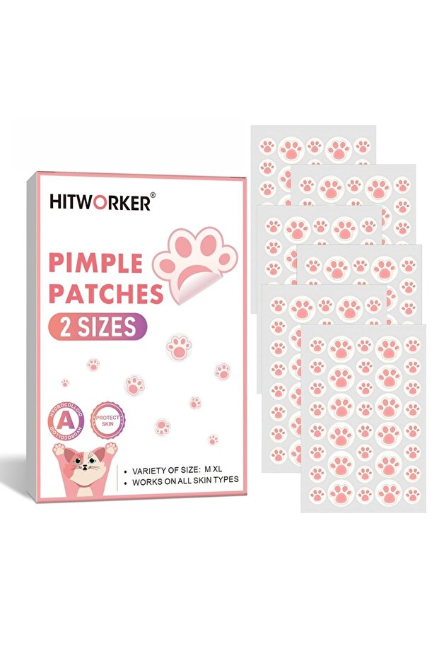 216pcs 216 pieces of cat scratch cute design water-based gel acne patch - alcohol free, odorless, no