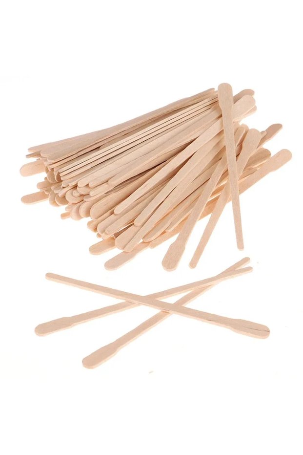 119-Round100P 100PCS Woman Wooden Hair Removal Stick Disposable Depilation Spatula Wax Sticks Wood F