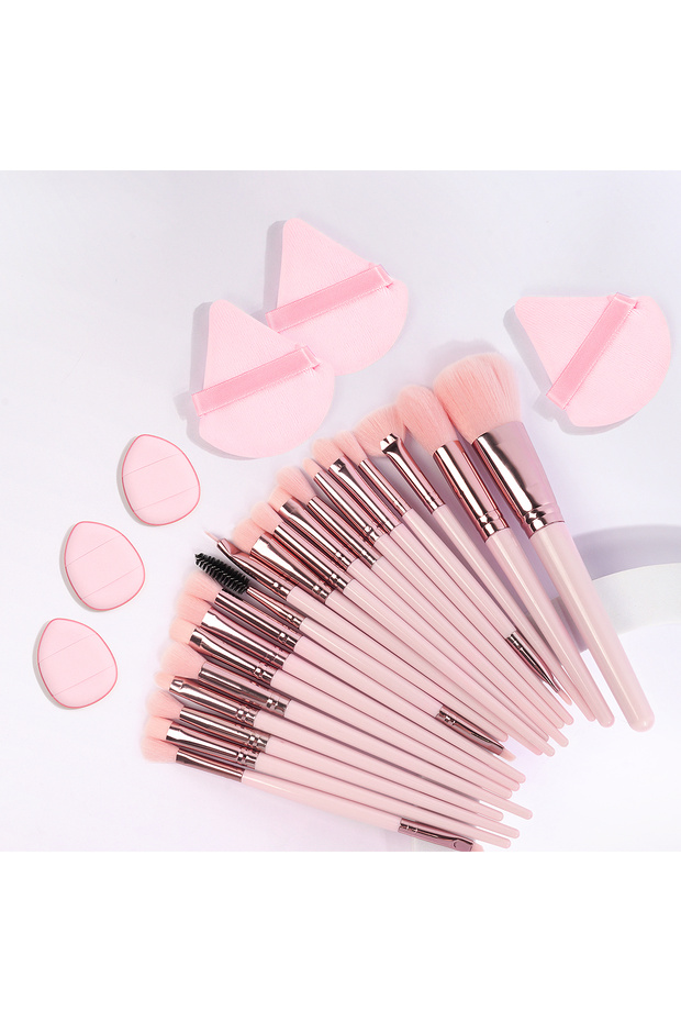 Pink MAANGE 20PCS Makeup Brush Cushion Puff Set Pink Kabuki Foundation Powder Concealer Eyeshadow Ey