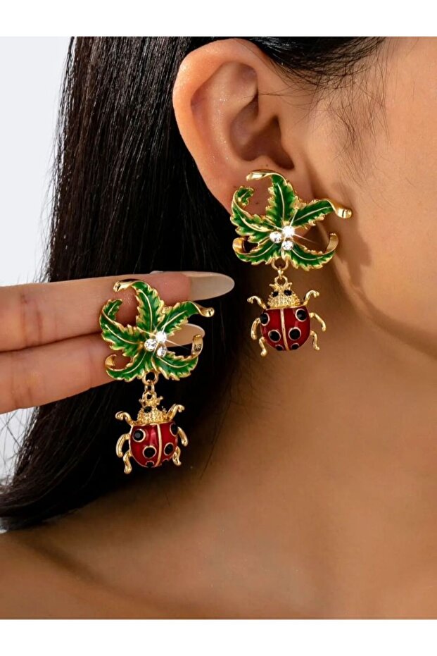 MULTI MULTI 1 Pair of Charming, Versatile, Exaggerated and Gorgeous Women's Earrings in Christmas Co