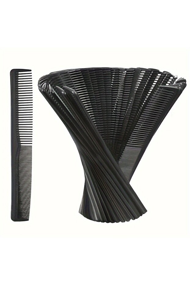 12pcsPuTSMS-Hei 12pcs Professional Anti-Static Hair Comb - Double-Sided Styling Comb for Salons, Hai