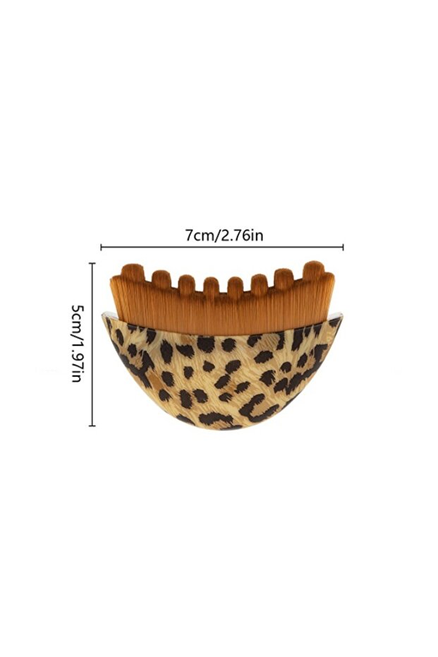 leopard print 1PC Lymphatic Drainage Brush for Face & Body, Ergonomic Massager Tool, Fits Skin Conto