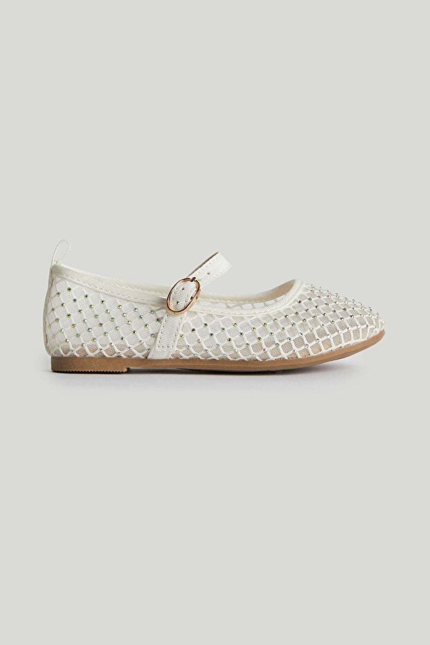 Silver Sparkle Ballerina Shoes