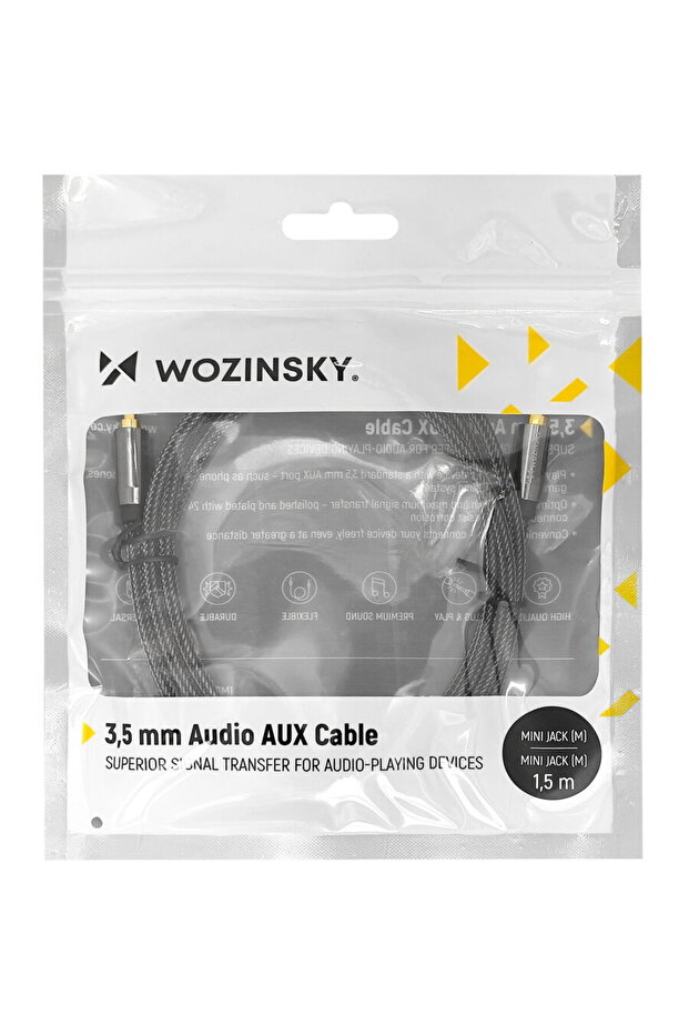 universal mini jack cable 2x AUX cable 2 m black - 6