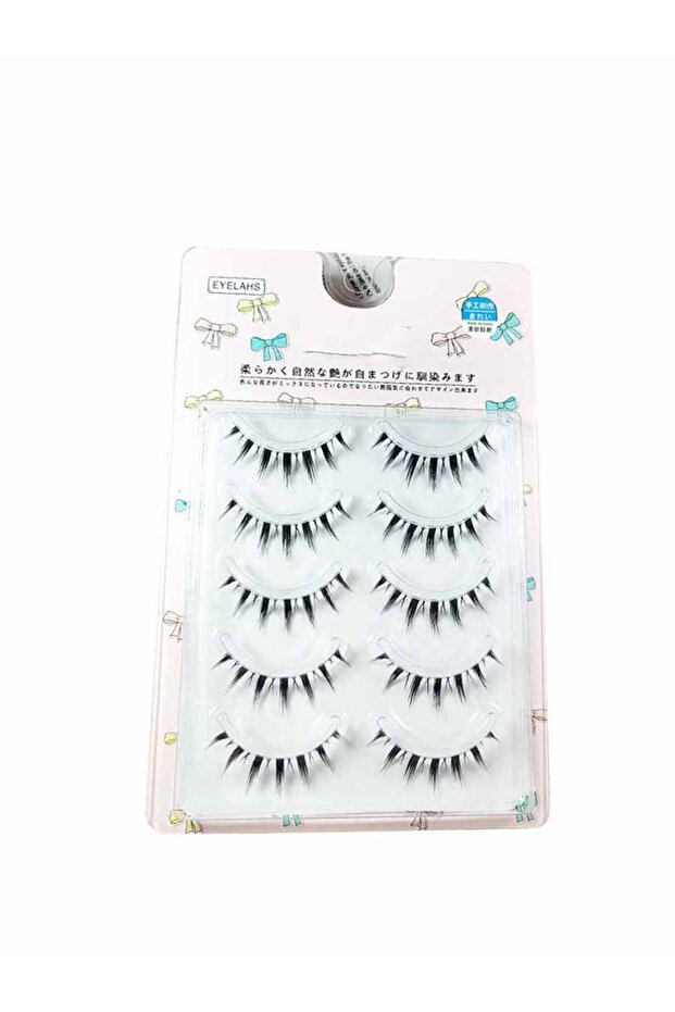 MIX Brushed Chrome 5 Pairs False Eyelashes Women Natural Japanese Serious Makeup Short Thin Eye Lash