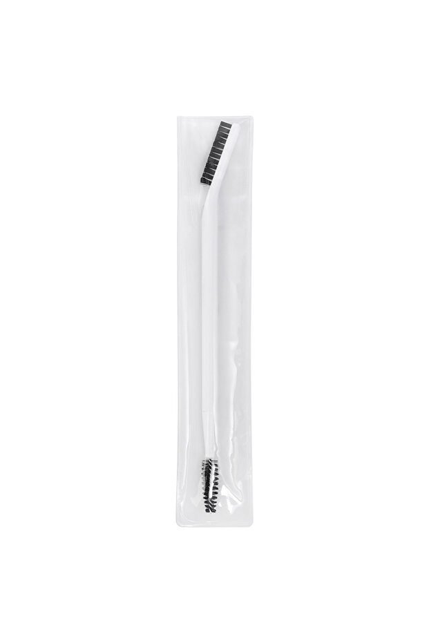 WHITE New Eyebrow Brush Professional Double Washable Eyebrow Eyelash Shaper Eye Brow Brush for Groom
