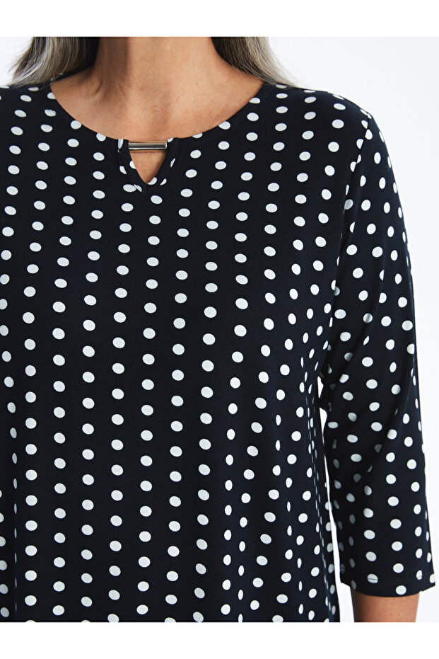 طاقم الرقبة منقوشة بلوزة - 6