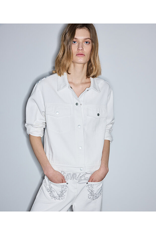 سترة مطرزة ومطبوعة بصور - 5