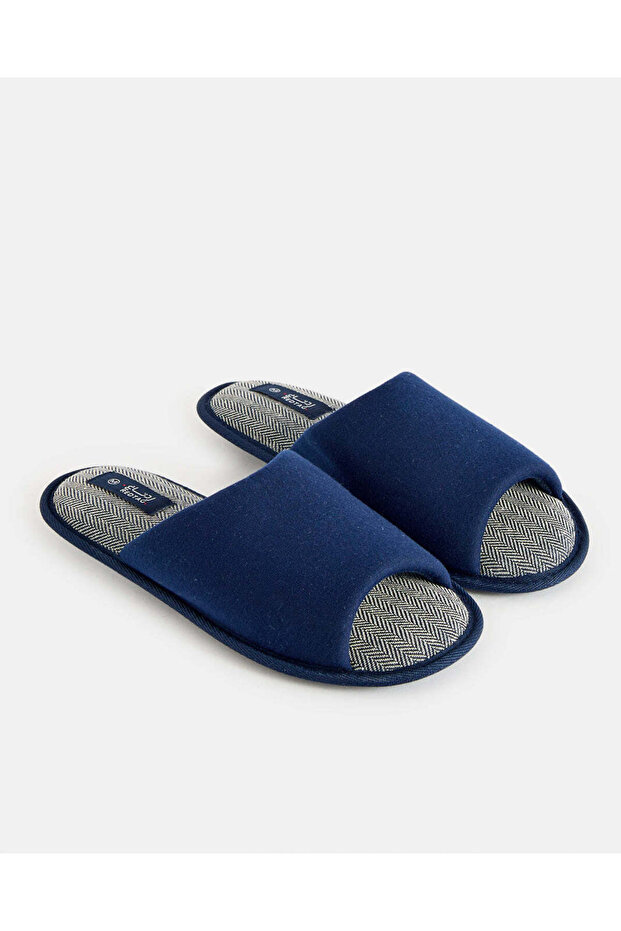 نعال رجالية بلون أزرق داكن - 2