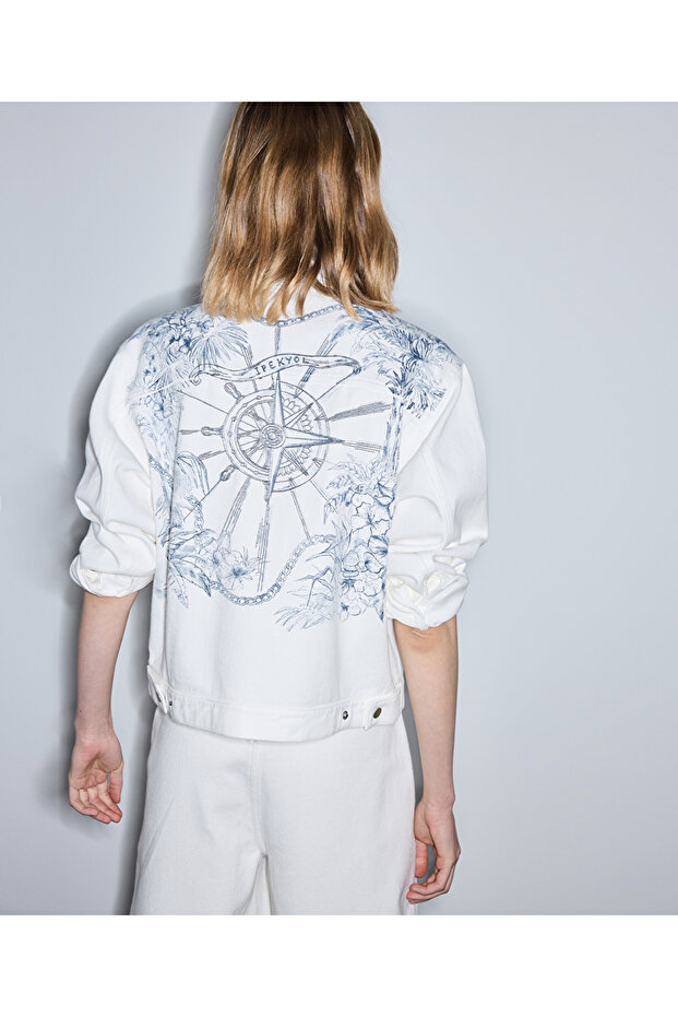 سترة مطرزة ومطبوعة بصور - 6