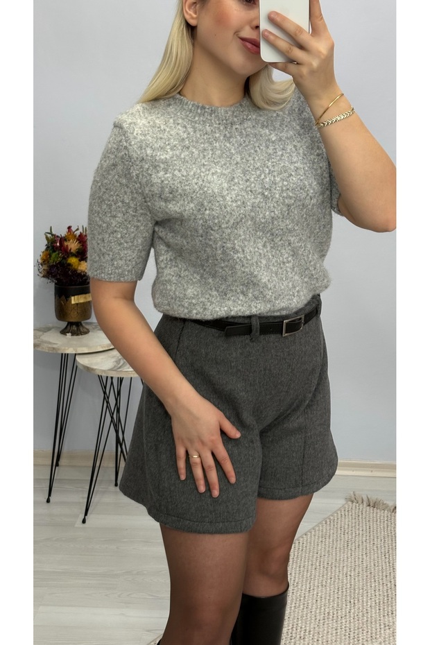 KEMERLİ KAŞE ŞORT - 3