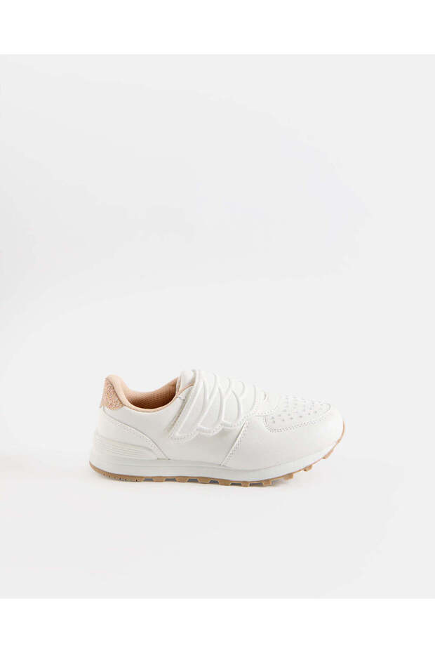 Girls White Diamante Embellished Slimrunner