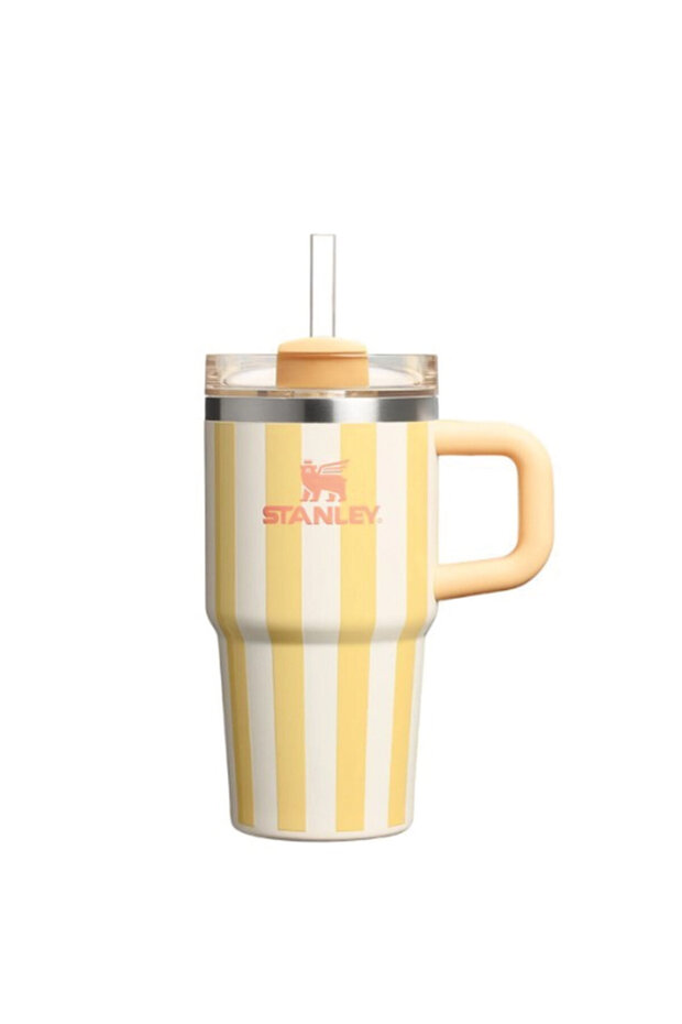 The Quencher H2.0 FlowState Tumbler Thermos with Straw Peach Whip Cabana Gloss 0.6 Liter