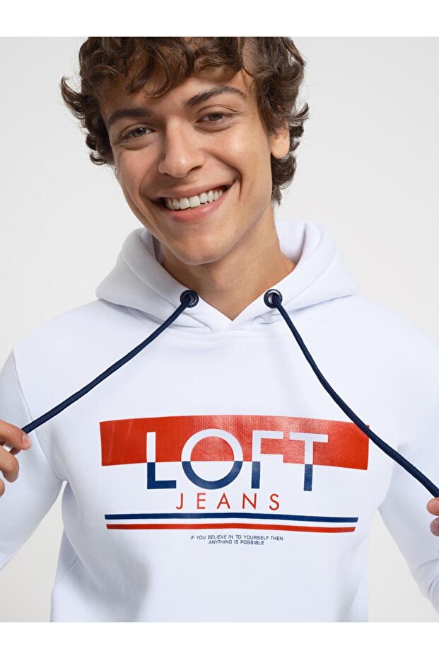 Erkek White Sweatshirt LF2033105 - 2
