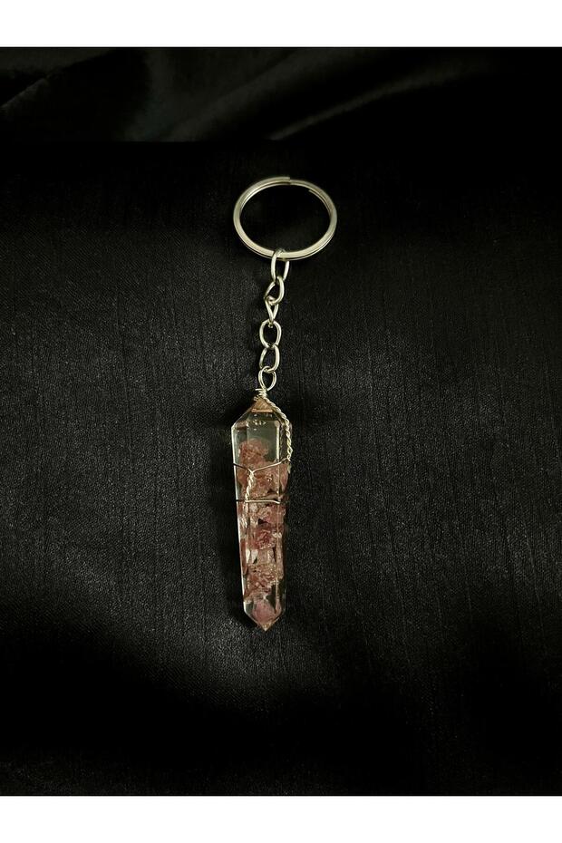 Tourmaline Natural Stone Keychain