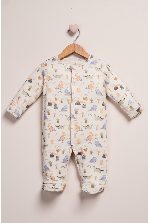 Baby Jumpsuit with Built-In Gloves