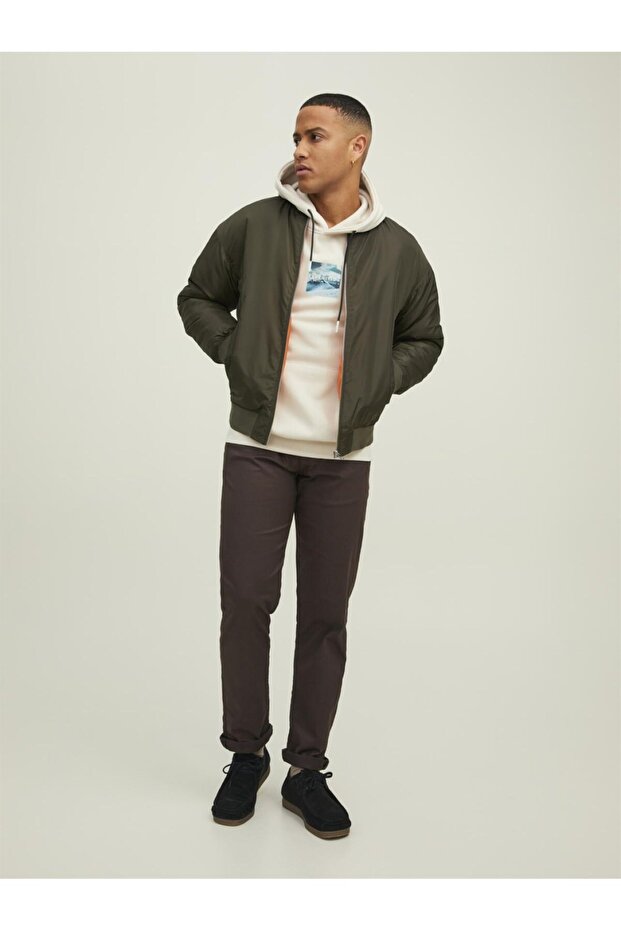 Kapüsonlu Baskili Sweatshirt - 7