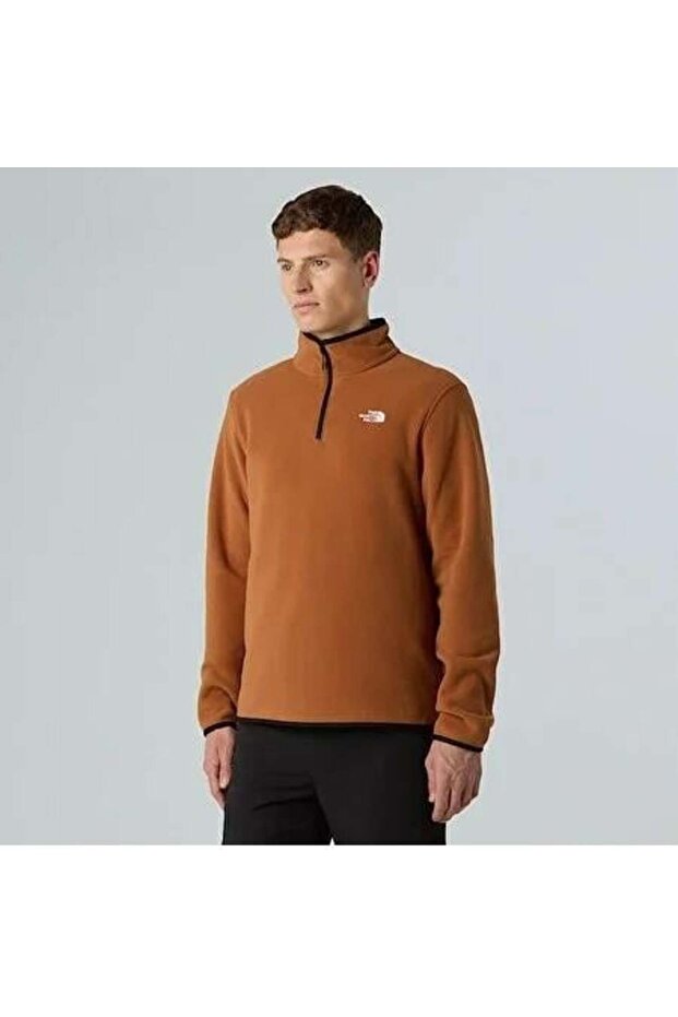 سترة رياضية للرجال من M Glacier Fleece بنصف سحاب أمامي NF0A8D0QBOE1